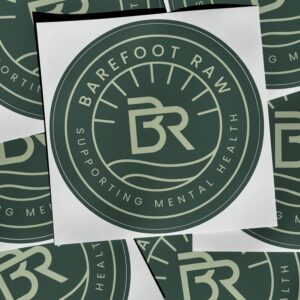 Barefoot Raw Stickers – Spread the Message