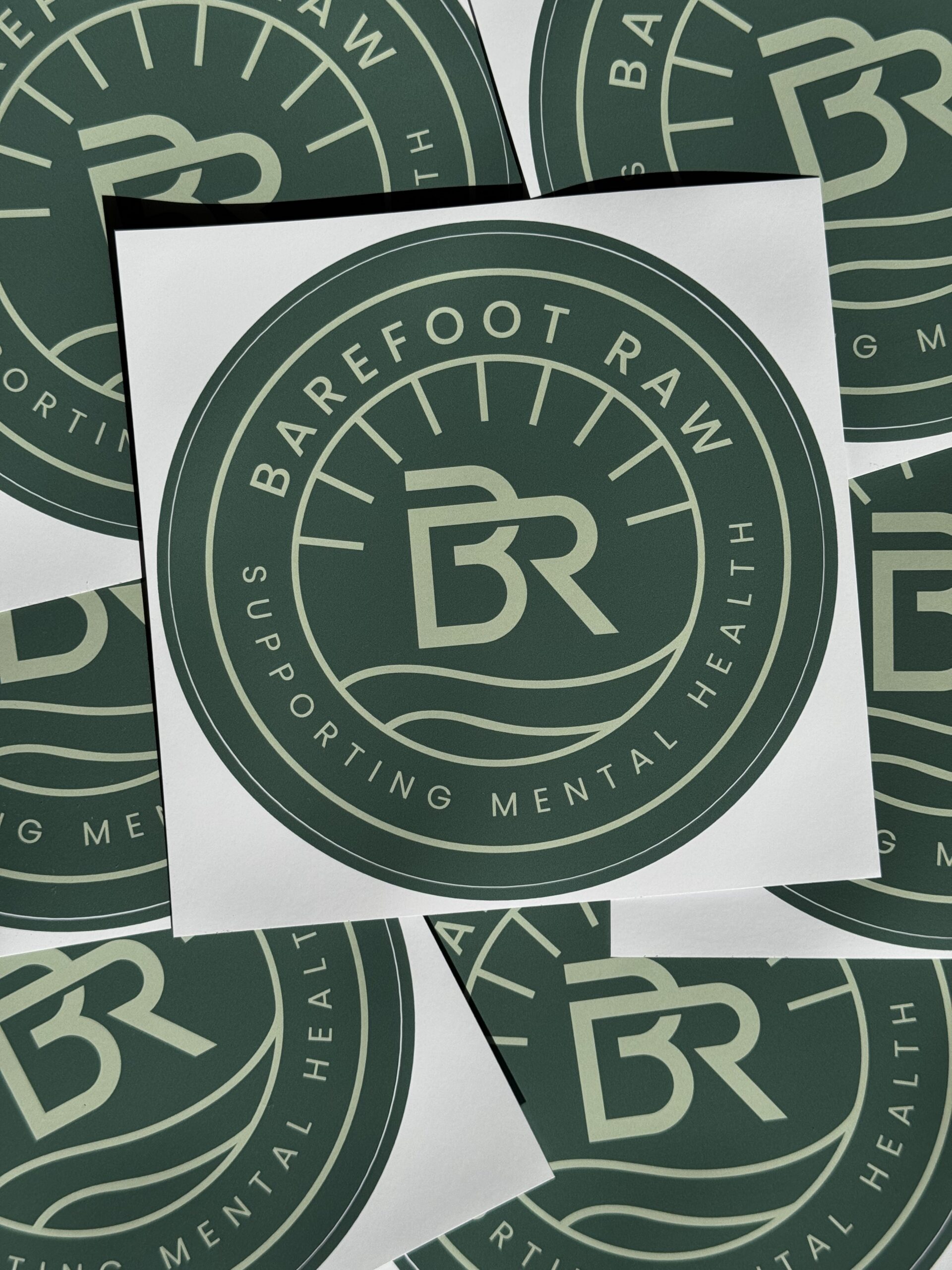Barefoot Raw Stickers – Spread the Message