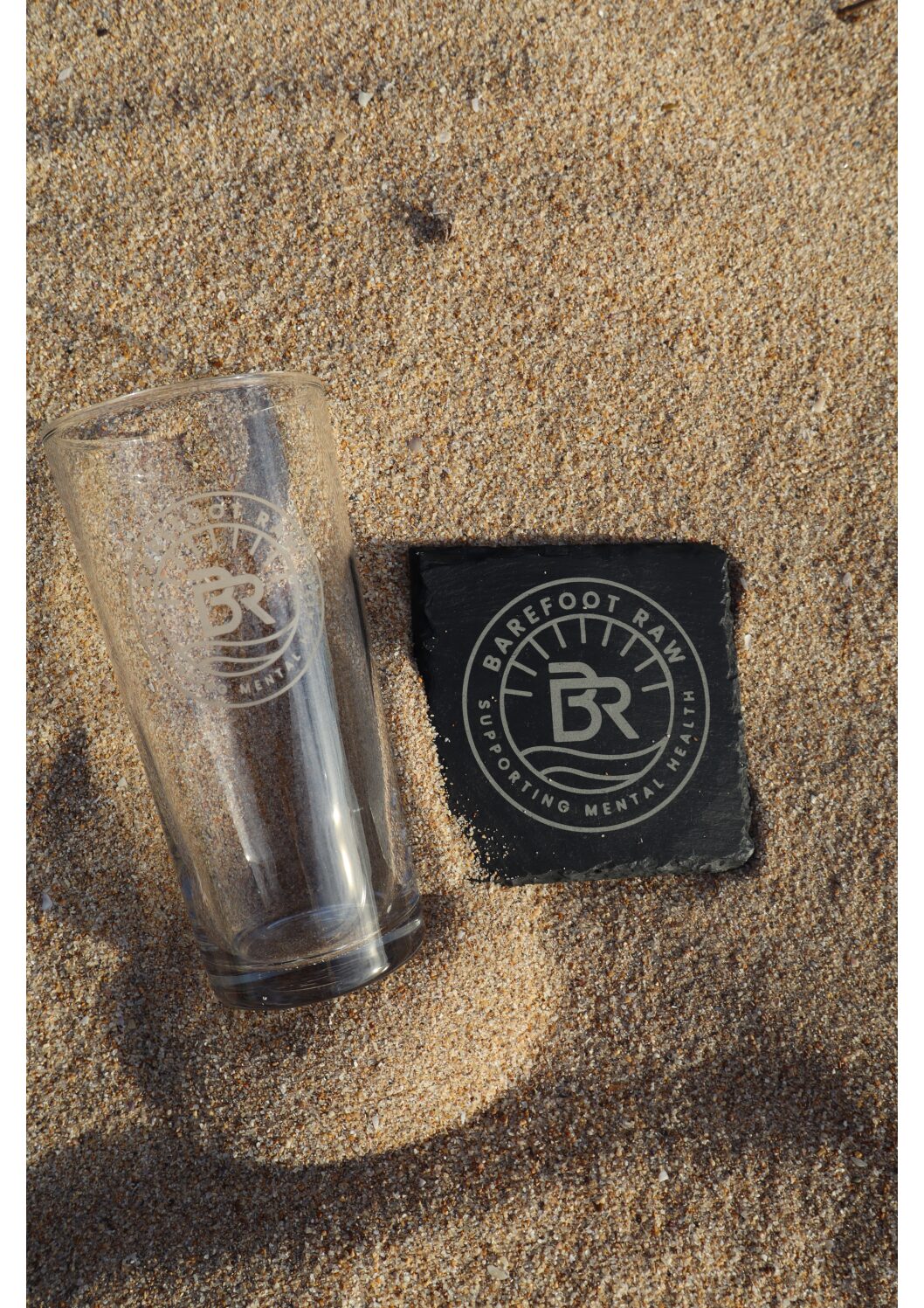 Barefoot Raw Glass and Coaster Gift Pack